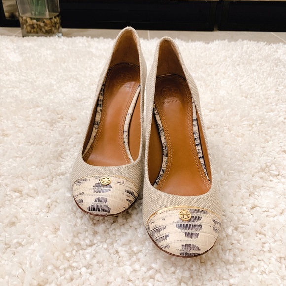 Tory Burch Ethel Linen pumps with box - Picture 2 of 5